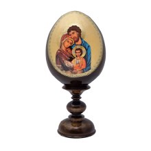 Gold Holy Family Orthodox Icon Egg 13cm