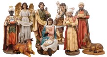 10 Piece Hand Painted Nativity Set (25cm)
