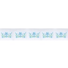 Blue Floral Altar Linen Cloth (265cm)
