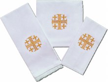 Four Cross Chalice Linen Set of 3