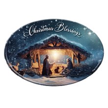 Nativity Ceramic Oval Plaque