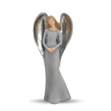 Silver Christmas Angels with Wings (41cm)