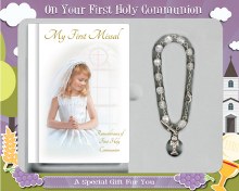 First Communion Missal and Rosary Bead Girl Set