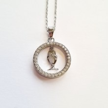Additional picture of First Communion Pendant with floating Silver Chalice