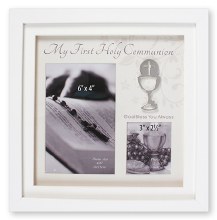 White First Holy Communion Wooden Style Photo frame