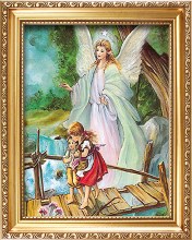 Guardin Angel Gold Frame Picture