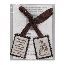 Brown Wool Scapular with Leaflet