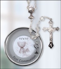 Crystal First Holy Communion Rosary Beads Crystal First Holy Communion Rosary Beads
