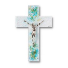 Aquamarine Murano Glass Cross (47cm) Aquamarine Murano Glass Cross (47cm)
