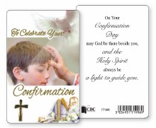 Boy Confirmation Prayer Card