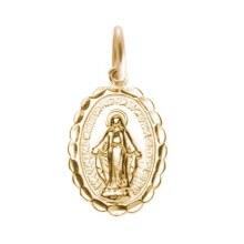 9ct Gold Miraculous Medal Chain (19mm) 9ct Gold Miraculous Medal Chain (19mm)