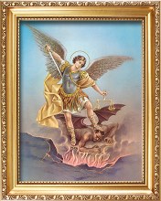 St Michael Gold Frame Picture (25x20cm)
