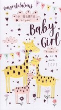 Additional picture of Congratulations Baby Girl Card