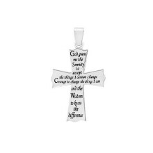 Sterling Silver Serenty Prayer Cross