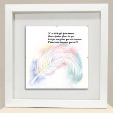 A Little Gift From Heaven Feather Framed Print