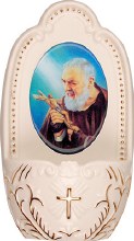 Padre Pio Holy Water Font (12.5cm)