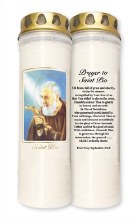 St Pio 7 Day Pillar Candle