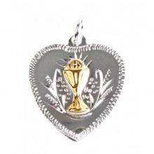 Heart Shaped First Holy Communion Medal