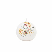 Winter Robin Christmas Ball Candle (8cm)