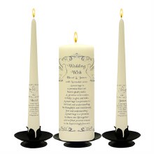 Additional picture of Wedding Wish Silver Candle Set