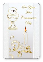 Symbolic First Holy Communion Prayer Card Symbolic First Holy Communion Prayer Card