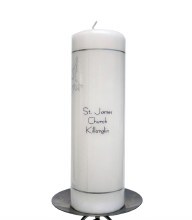 Additional picture of Personalised Hands Silver I Do Wedding candle Set with Gift Bag