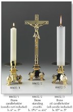 Additional picture of Brass Standing Crucifix (45cm)