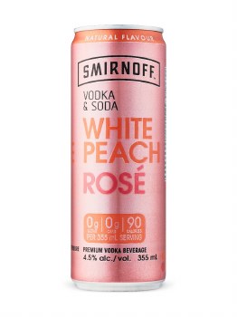 4C Smirnoff Vodka Soda White Peach Rose
