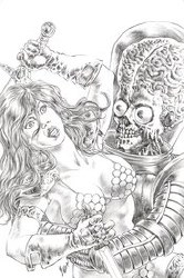 Mars Attacks Red Sonja #1 15 Copy Quah B&W Virgin Foc Incv