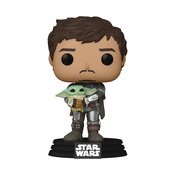 Mando Holding Child Pop Star Wars Mandalorian Vinyl Fig Mando Holding Child Pop Star Wars Mandalorian Vinyl Fig