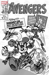 Amazing Spider-Man #17 Pastrovicchio Disney100 B&W Var Amazing Spider-Man #17 Pastrovicchio Disney100 B&W Var