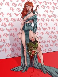 Invincible Red Sonja #3 Richard Ortiz Virgin Variant w/COA