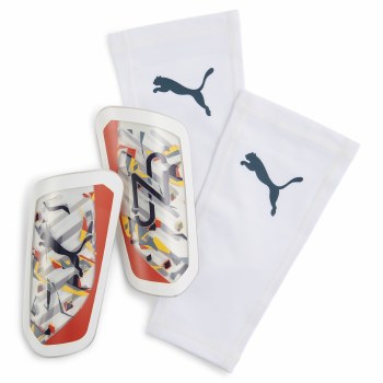 Puma Neymar Jr Ultra Flex Shinguards White Hot Heat Sun Size Large