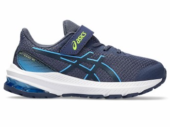 Asics GT-1000 12 PS Kids Velcro Running Shoes Thunder Blue French Blue Size 10