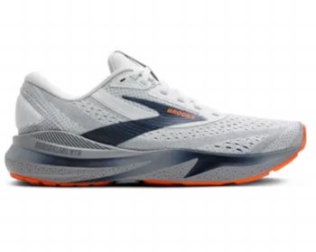 Brooks Adrenaline GTS 24 Men's Running Shoes White Peacoat Alloy Size 8