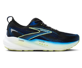 Brooks Glycerin 22 Men's Running Shoes Black Cobalt Neo Yellow Size 9