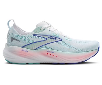 Brooks Glycerin 22 GTS Women's Running Shoes White Limpet Shell Amparo Blue Size 6
