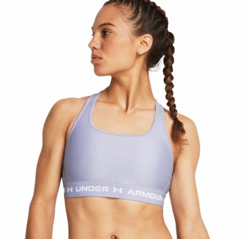 Under Armour Women's Armour® Mid Crossback Sports Bra Celeste White Size Medium