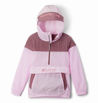 Columbia Youth Challenger™ Windbreaker Black Pink Dawn Fig Size Large