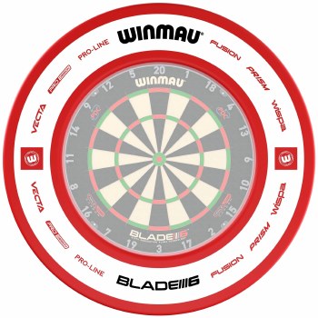 Winmau Pro Line Dartboard Surround White Red