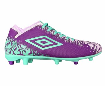 Umbro Formation II Firm Ground Junior Football Boots Purple Green Size 5
