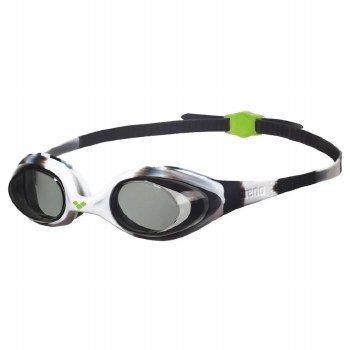 Arena Spider Junior Swimming Goggles Black White Dark lens