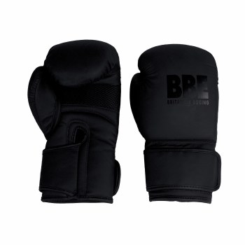 BBE Matte Black Sparring/Bag Boxing Gloves - 14oz