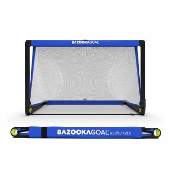 BazookaGoal Pop Up Football Goals (PVC) 150 x 90cm Royal