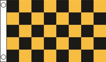 TCF 5X3 Checker Flag Black Amber