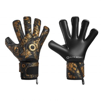 Elite Sport Aztlan Goalkeeper Gloves Black Gold Size 10