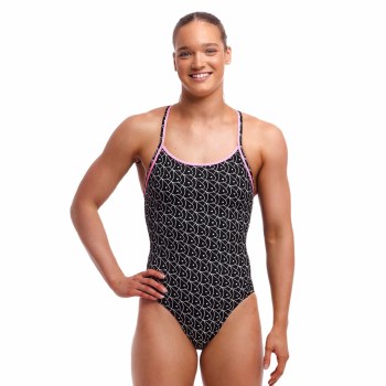 Funkita Diamond Secure One Piece Summer Fish ladies Swimsuit Size 16