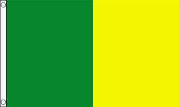 TCF 5X3 Half & Half Flag Green Yellow