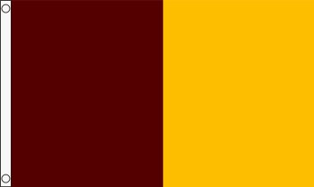 TCF 5X3 Half & Half Flag Maroon Amber