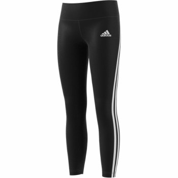 Adidas 3 Stripe Girls Legging (Black White) 11-12